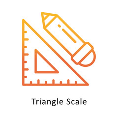 Triangle Scale vector Gradient Outline icon. Eps file 10

