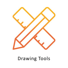 Drawing Tools vector Gradient Outline icon. Eps file 10