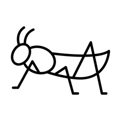 Grasshopper line icon