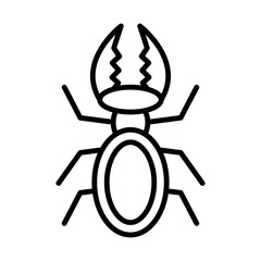 Stag Beetle line icon