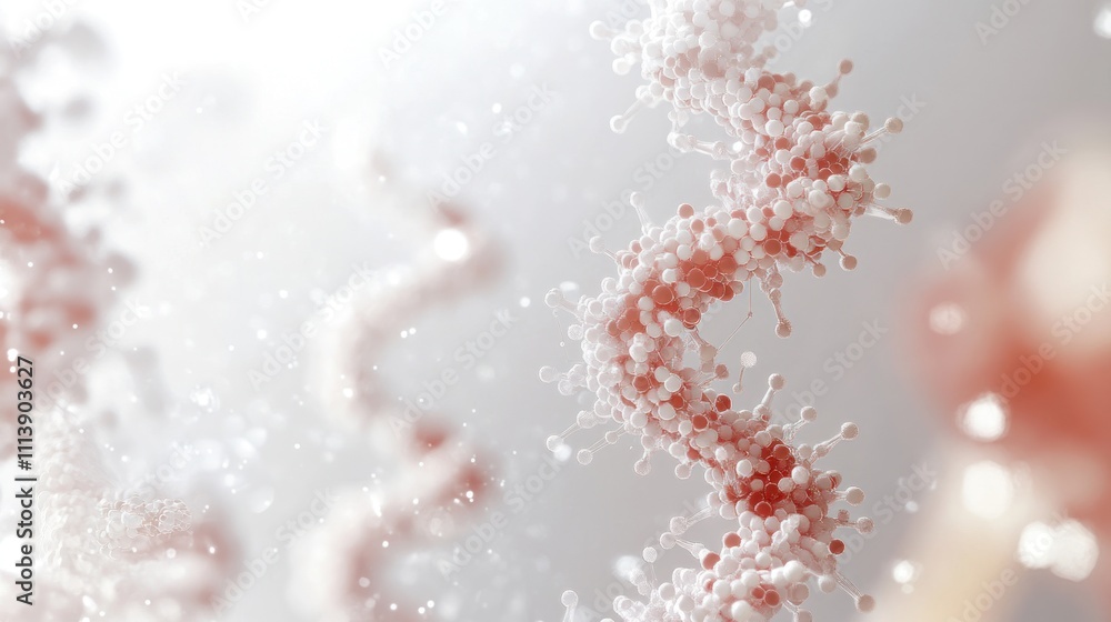 Poster abstract representation of molecular structures and dna