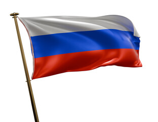 Russian flag isolated on white