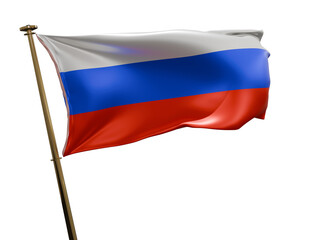 Russian flag isolated on white