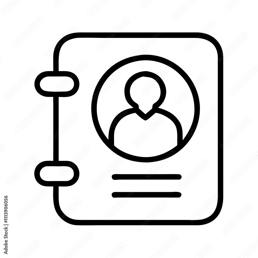 Poster personal profile icon representing a user account in websites and mobile applications