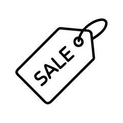Business and marketing icon displaying a sale tag indicating discount offers