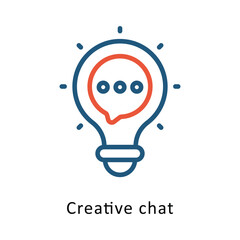 Creative chat vector Two Colors Outline icon. Eps file 10