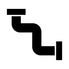 Plumbing Pipe glyph icon