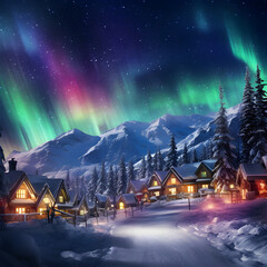 Perfect cozy winter wonderland at christmas time
