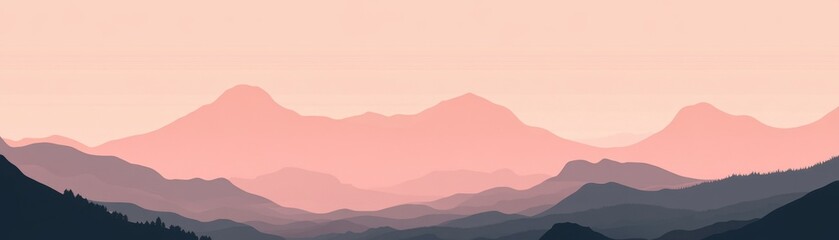 Majestic Mountain Peaks at Sunset