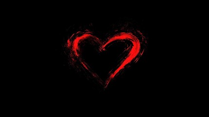 The Red Heart on Black