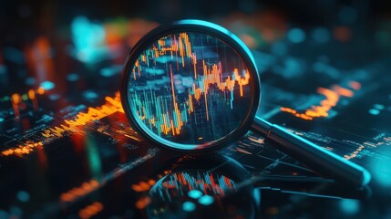 The Magnifying Glass Over Chart