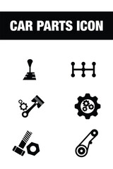 Auto service, car repair icon set. Car service and garage - stock vector EPS 10