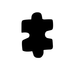 Black puzzle piece element