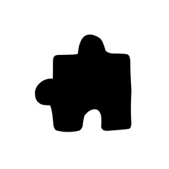 Black puzzle piece element