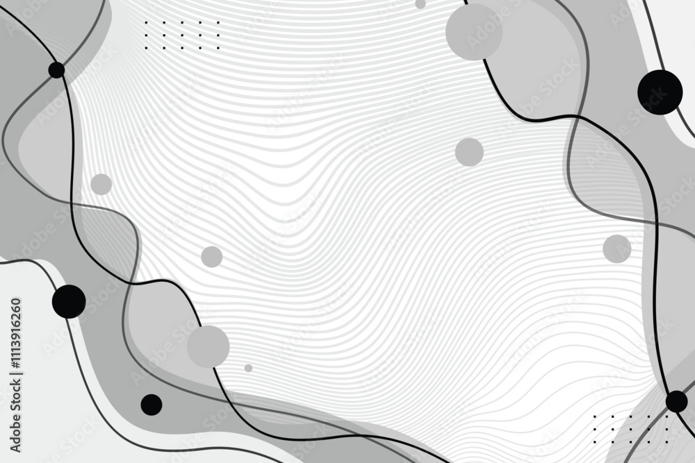 Poster white and gray background for versatile presentations, posters, and templates with smooth wave patte