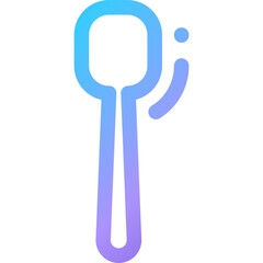 Kitchen utensil icon representing a spoon with a modern gradient design