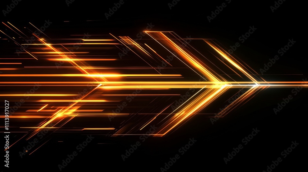 Poster modern abstract high-speed movement. dynamic motion light and fast arrows moving on dark background.
