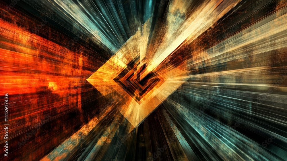 Poster modern abstract high-speed movement. dynamic motion light and fast arrows moving on dark background.
