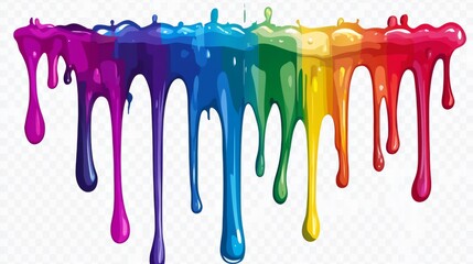 Colorful Paint Dripping Artwork