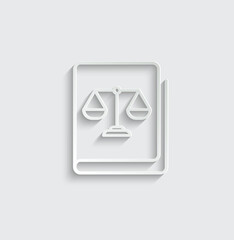 law icon vector scale  law protection sign 