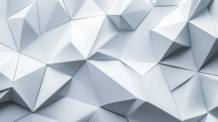 Obraz premium Abstract White Geometric Triangular Pattern Design