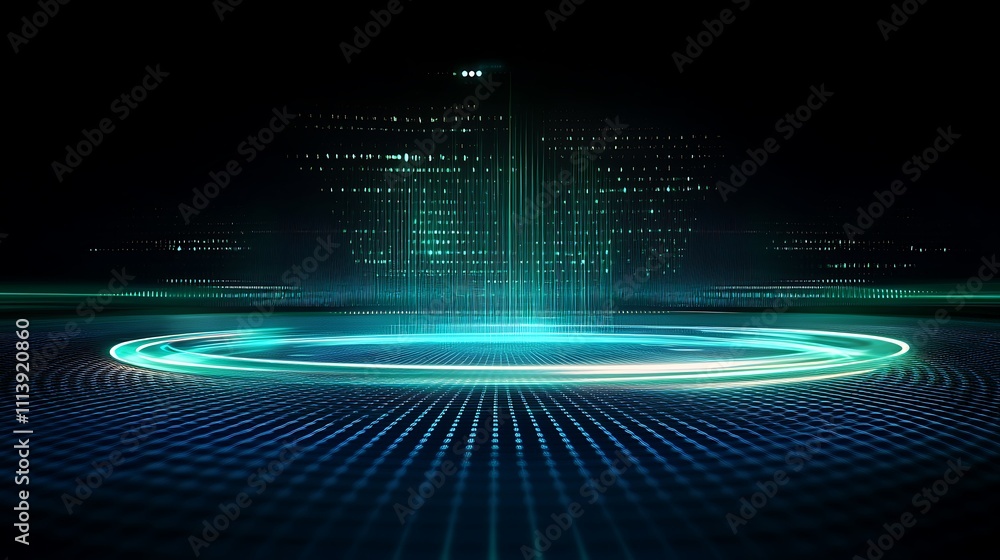 Poster futuristic abstract background with light rays and textures for technology and science concepts