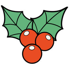 Cherry decor Xmas cartoon 