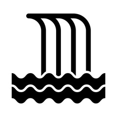 Waterfall glyph icon