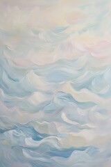 Fototapeta premium Tranquil Abstract Ocean Waves Art in Soft Pastel Colors - Serene Coastal Decor for Home Interiors and Wellness Spaces