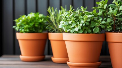 Fototapeta premium Automatic watering spikes inserted in pots for steady hydration