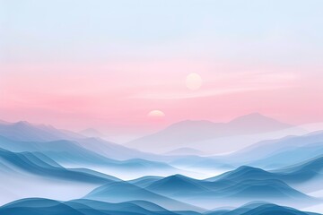 Abstract mountain and golden line arts background vector. Watercolor oriental style painting, landscape, birds, clouds, hills with gold curve lines texture. Design for home decor, wallpaper, prints.
