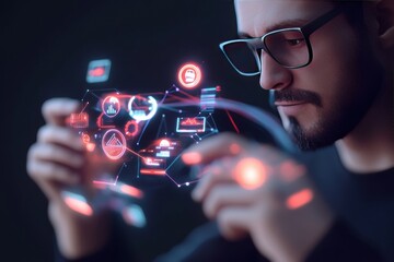 Financial assistant and holographic display.
