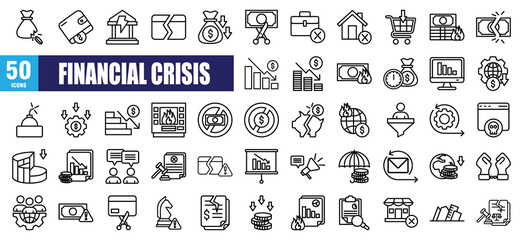 Financial Crisis Icon set