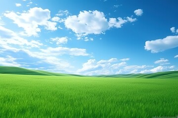 meadow and the beautiful blue sky
