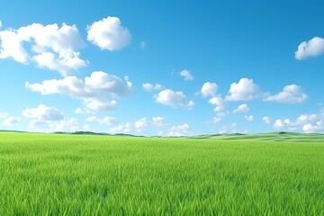 meadow and the beautiful blue sky
