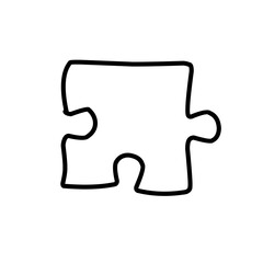 illustration of puzzle vector icon