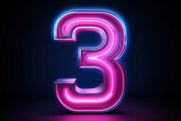 Naklejka premium Glow number 