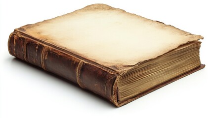 Obraz premium Receipt book with a blank page isolated on a white background. Generative AI