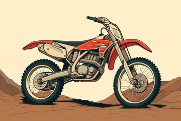 Obraz premium Sport bike enduro or trial close up on a light background with shadow 