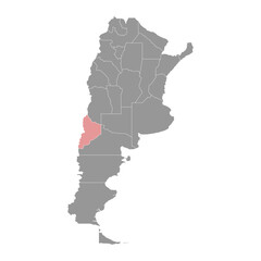 Neuquen Province map, administrative division of Argentina. Vector illustration.