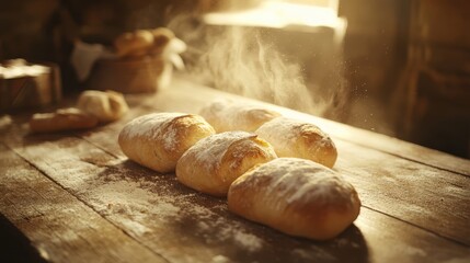 The Warm Artisan Bread Loaves