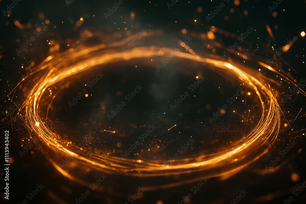 Poster abstract data background containing glowing wires