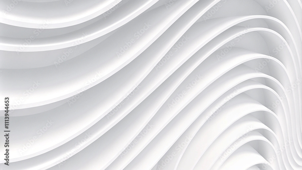 Poster abstract background with white 3d paper waves. white soft wavy embossed isolated on a white backgrou