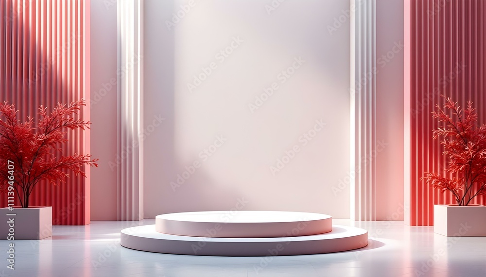 Poster minimal podium and scene with 3d render in abstract gray background. geometry shape platform forms f