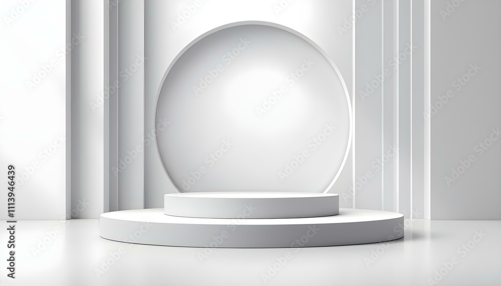 Poster minimal podium and scene with 3d render in abstract gray background. geometry shape platform forms f