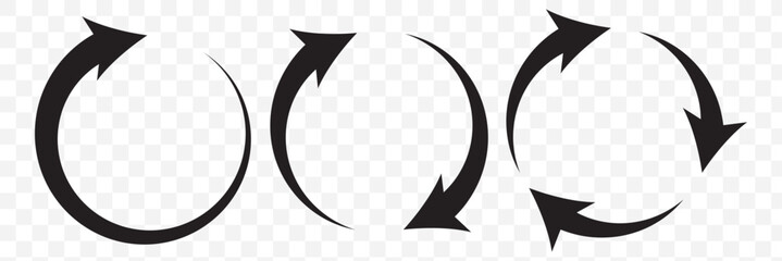 Refresh, Reload or Redo simple icons set designed in filled, outline, line and stroke style. redo.  eps 10.