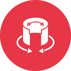 Virtual Tour glyph circle icon