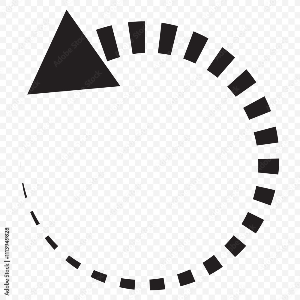 Poster circular arrow icon. circle arrow on transparent background. refresh, reload, recycle, loop rotation