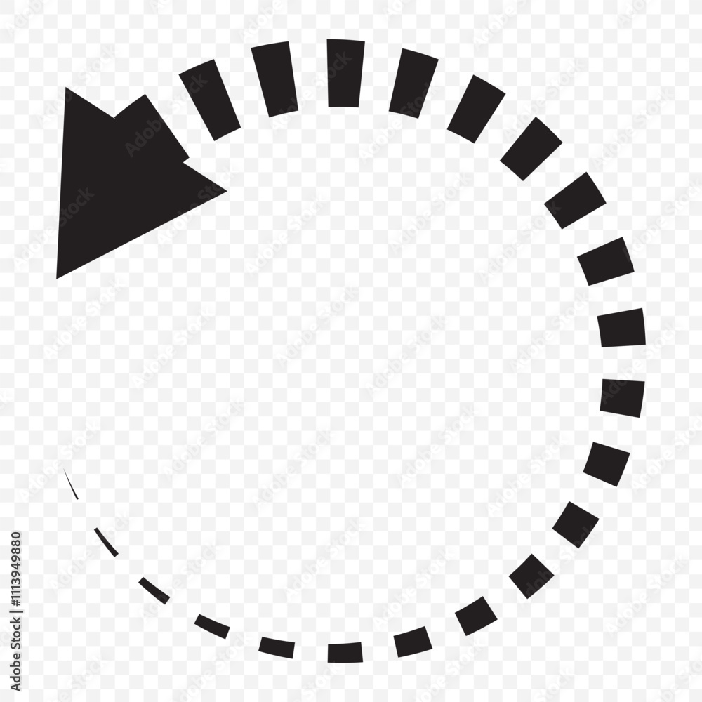 Aufkleber circular arrow icon. circle arrow on transparent background. refresh, reload, recycle, loop rotation