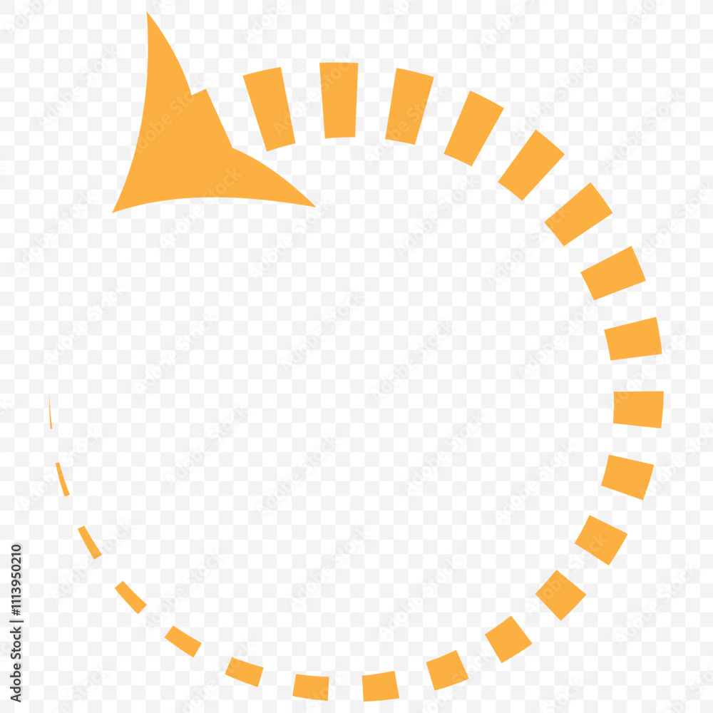 Poster circular arrow icon. circle arrow on transparent background. refresh, reload, recycle, loop rotation